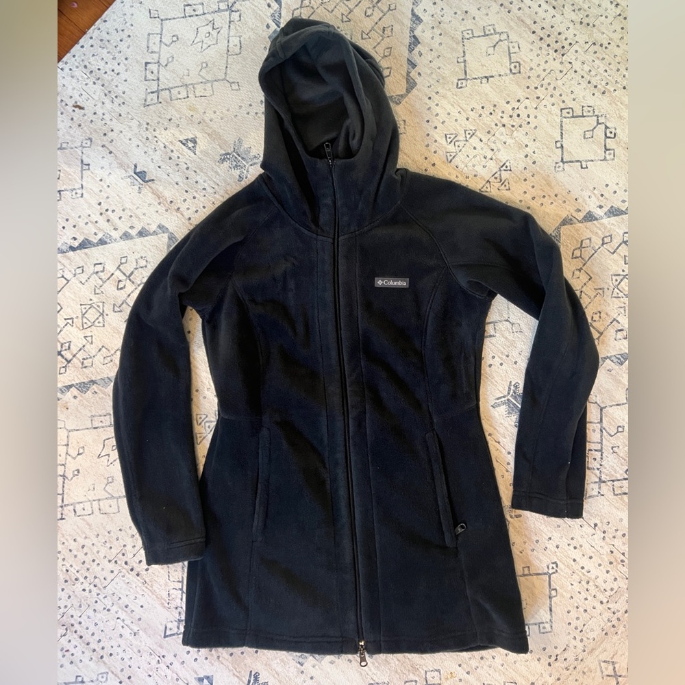 Columbia Women's Black Benton Springs Hooded fleece double zip jacket